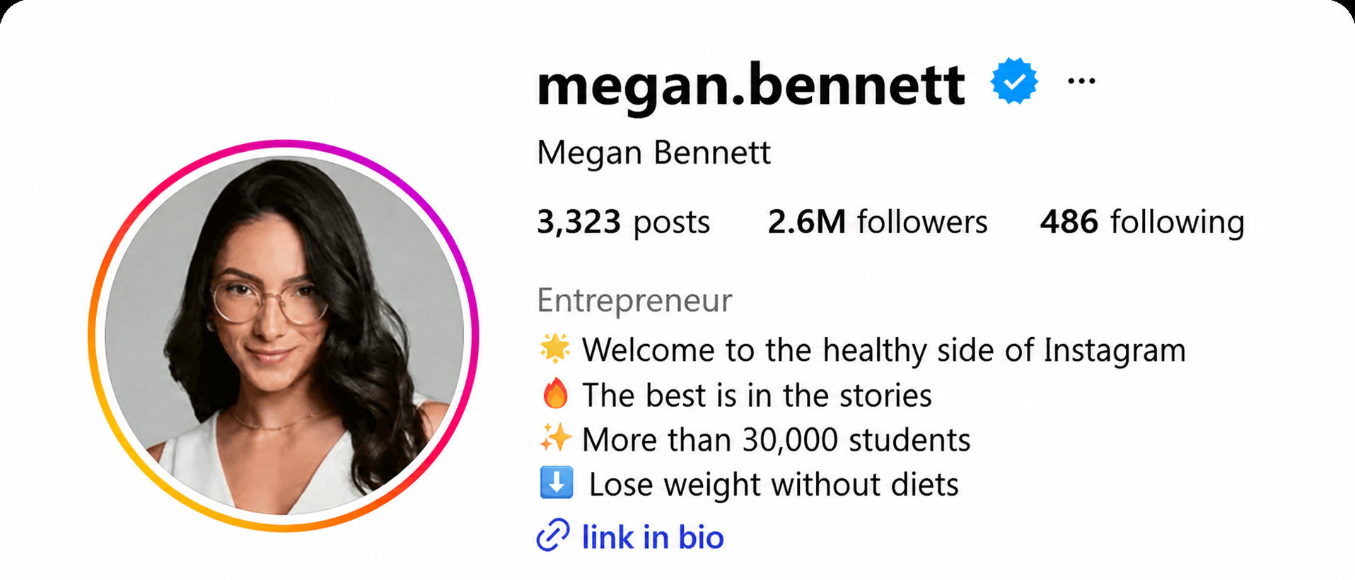 Megan Bennett Instagram profile